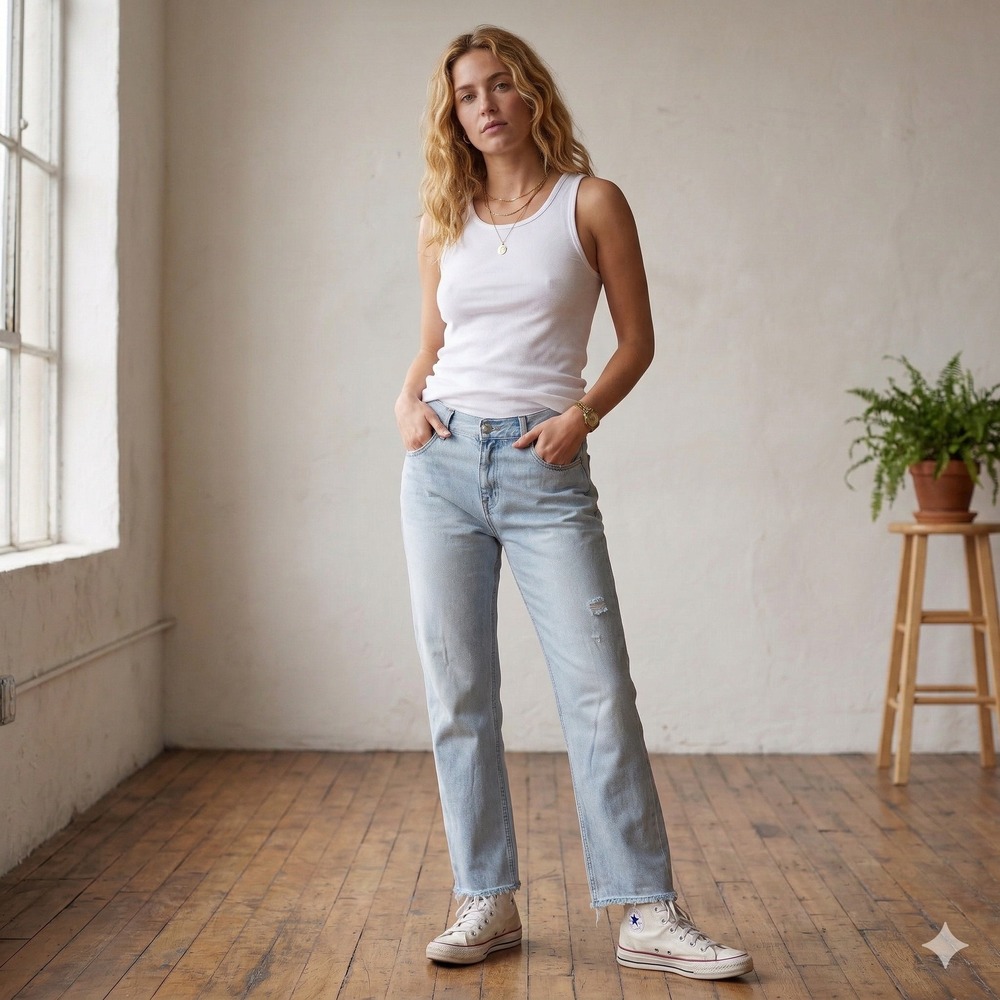 EB Denim Straight Leg Jeans‎ Womens 25 Baggy Light Wash Loose Fit Low Rise